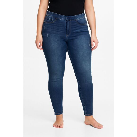 Nanette Lepore Denim - Nanette Lepore Women's belle high rise skinny jeans Size 14 plus casual pull on